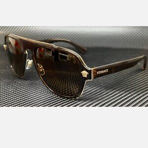 Versace Brown Polarized Men's Sunglasses